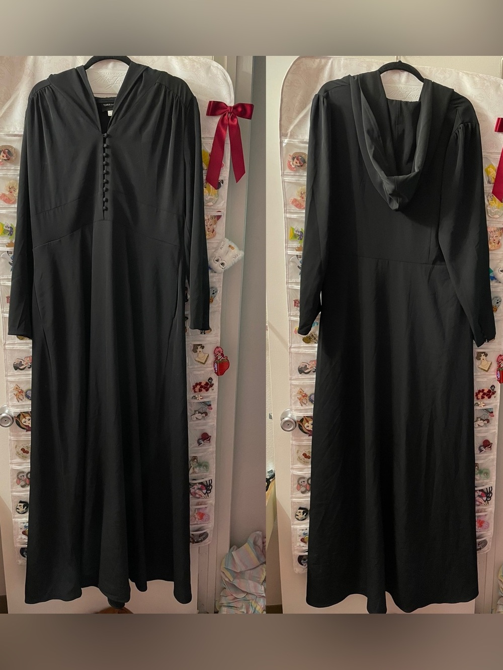 NWOT Collectif Mainline Galadriel Hooded Maxi Dress Size UK22